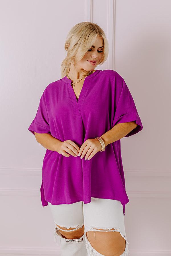 Impressions City Escape Shift Top In Orchid Curves