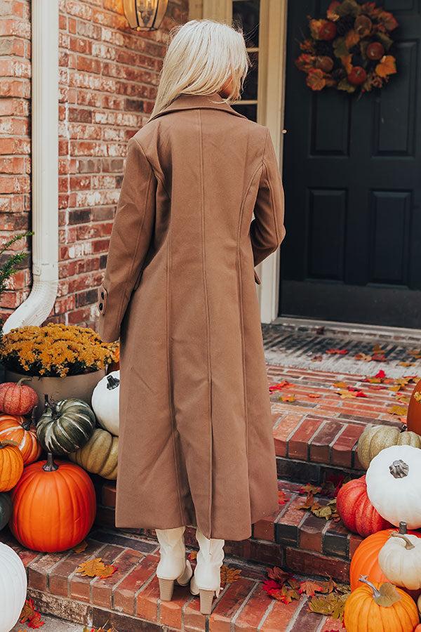 Impressions City Nights Coat In Mocha