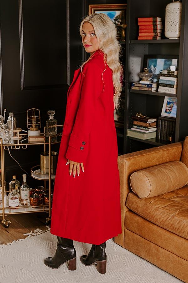 Impressions City Nights Coat In Red