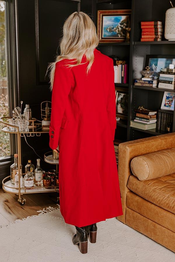 Impressions City Nights Coat In Red