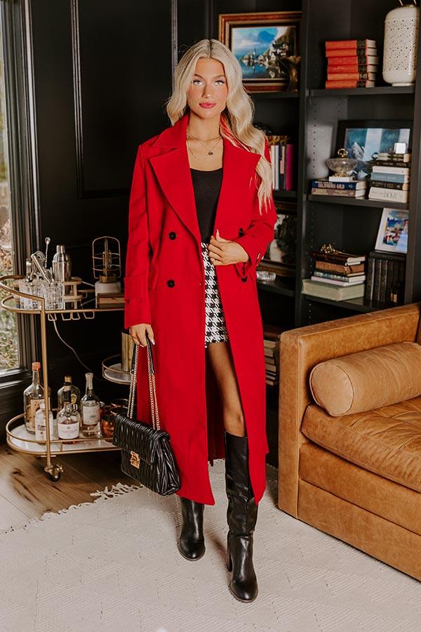 Impressions City Nights Coat in Red