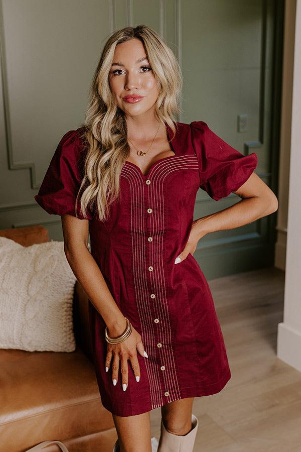 Impressions City Skyline Button Down Mini Dress