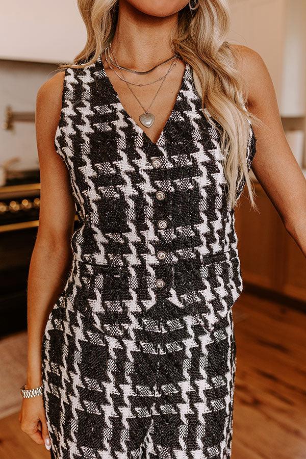 Impressions City Socialite Tweed Vest Top