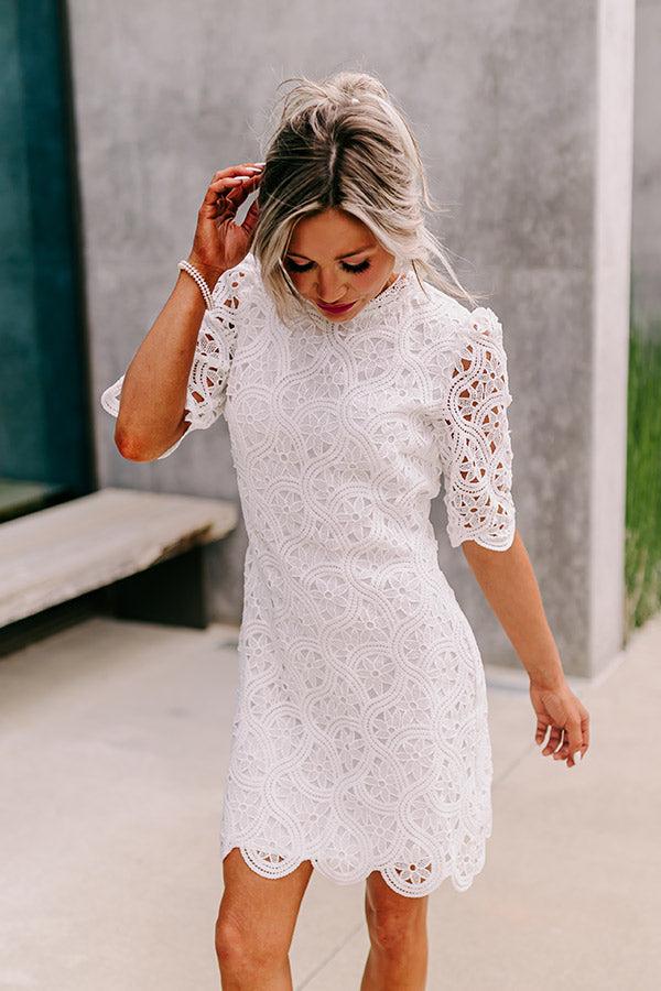 Impressions Claim To Love Crochet Dress In White
