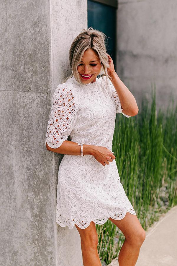 Impressions Claim To Love Crochet Dress in White