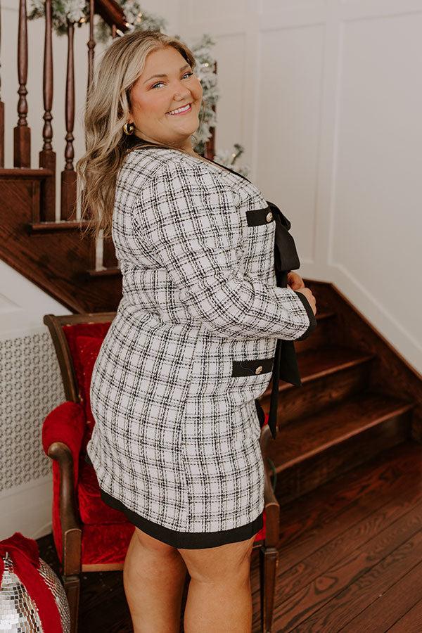 Impressions Classy Moment Tweed Mini Dress Curves