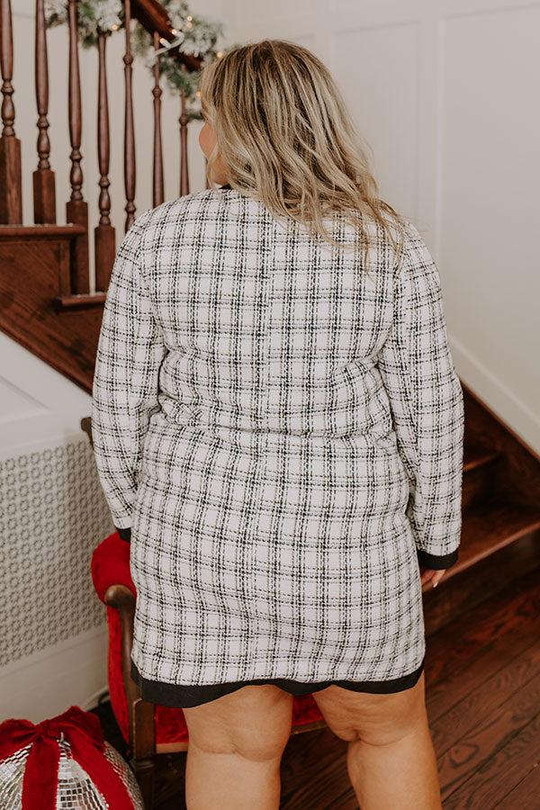 Impressions Classy Moment Tweed Mini Dress Curves