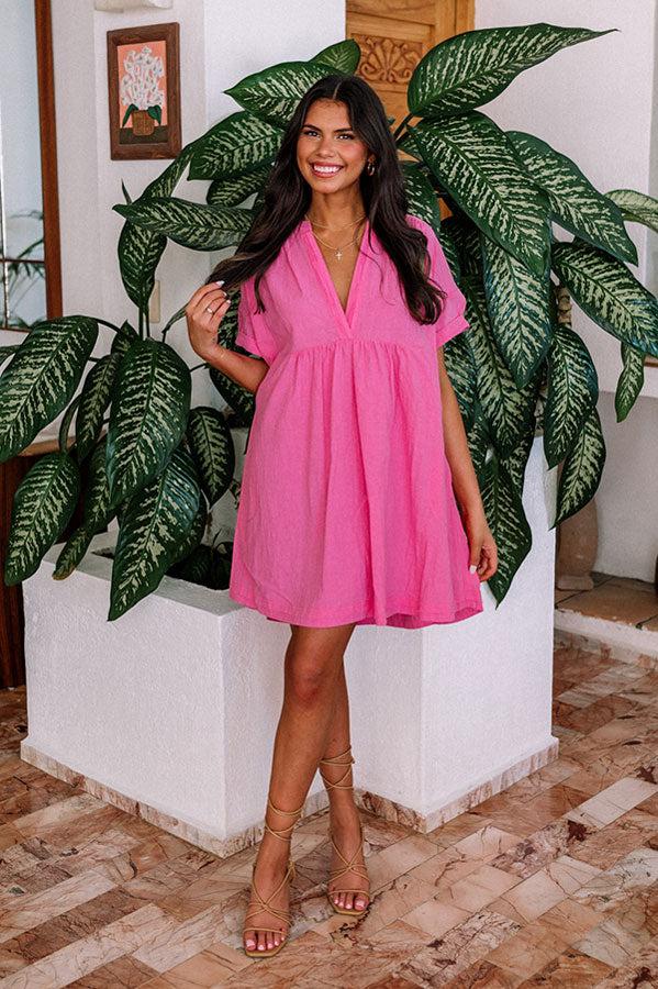 Impressions Clever Moment Shift Dress In Pink