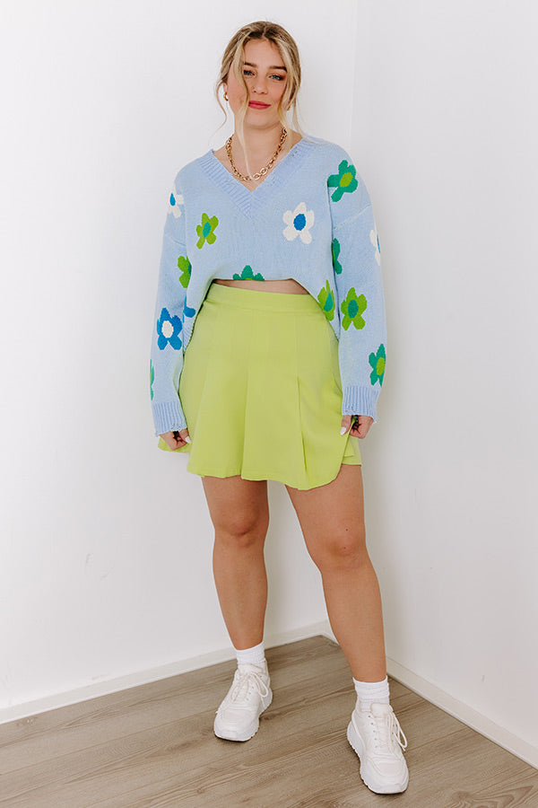 Impressions Clever Moment Skirt In Lime Punch