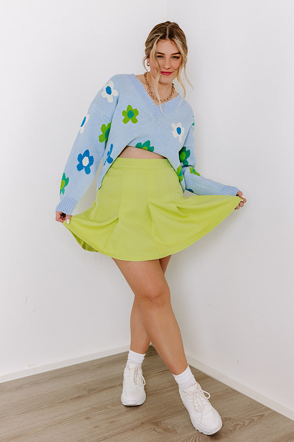 Impressions Clever Moment Skirt In Lime Punch