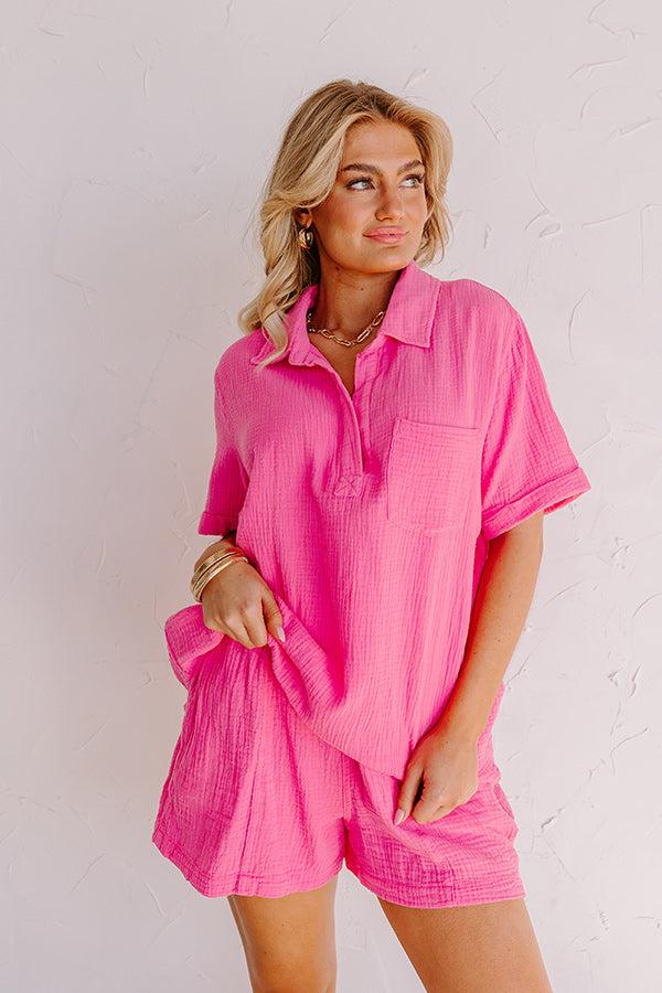 Impressions Coastal Bliss Top In Pink