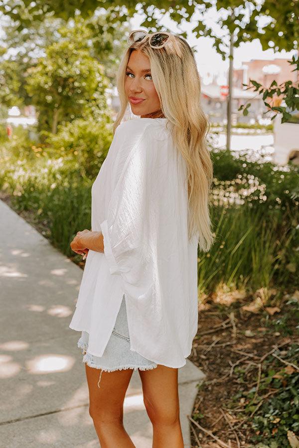 Impressions Coastal Canvas Shift Top In White