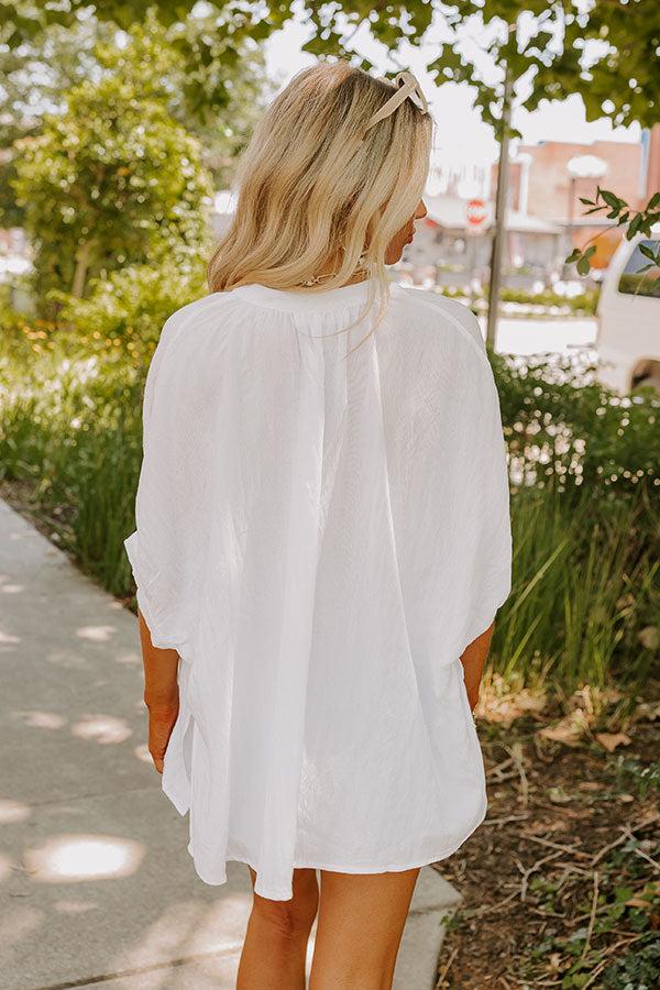 Impressions Coastal Canvas Shift Top In White