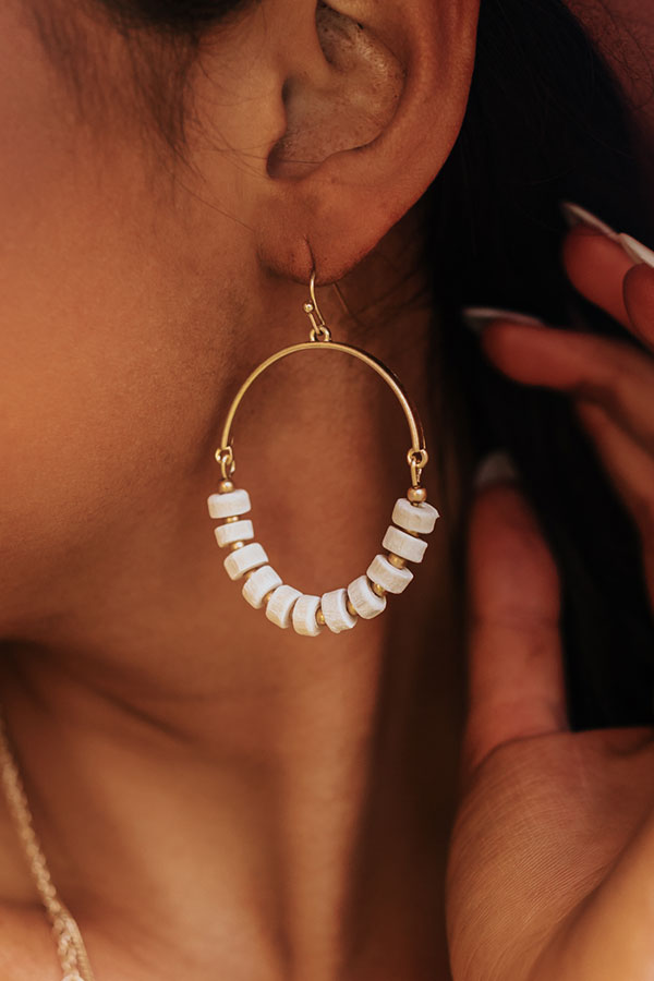 Impressions Coastal Caravan Earrings In Ivory