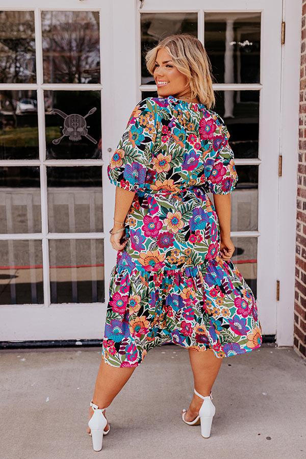 Impressions Coastal Charisma Midi In Green Curves