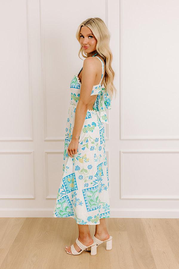 Impressions Coastal Charm Floral Midi Dress