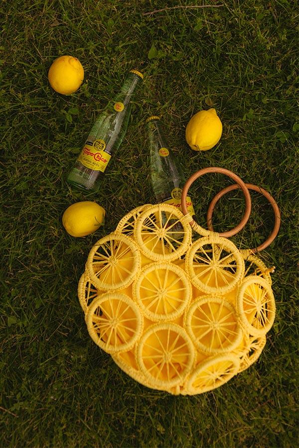 Impressions Coastal Charm Woven Tote in Yellow