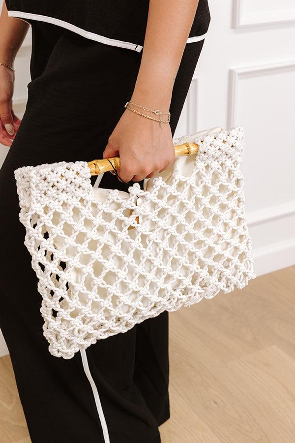 Impressions Coastal Cutie Crochet Clutch In Ivory