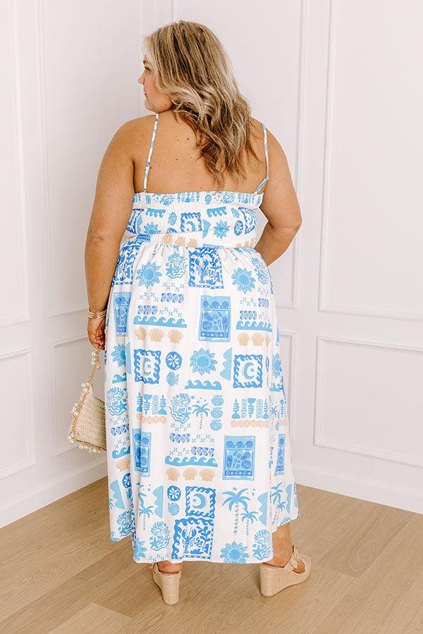Impressions Coastal Daydream Midi Dress Curves