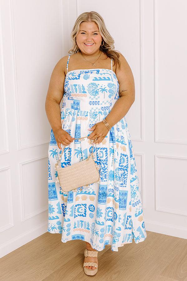 Impressions Coastal Daydream Midi Dress Curves