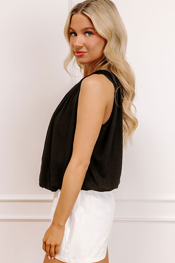 Impressions Coastal Daydream Top In Black