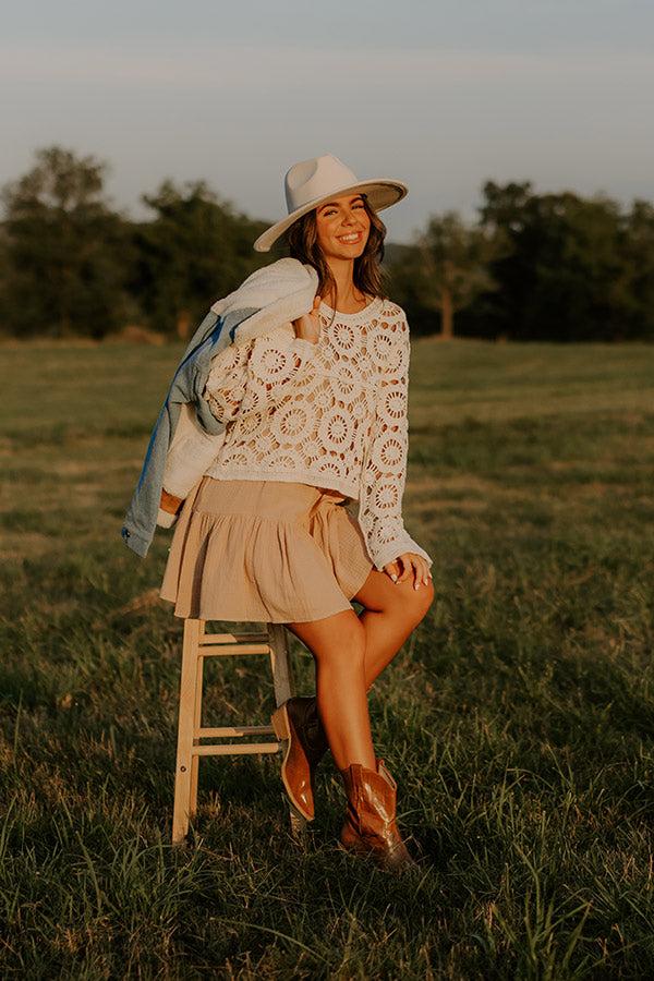 Impressions Coastal Dreams Crochet Top