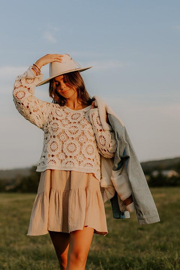 Impressions Coastal Dreams Crochet Top