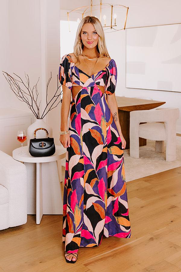 Impressions Coastal Glam Cut Out Maxi Dress