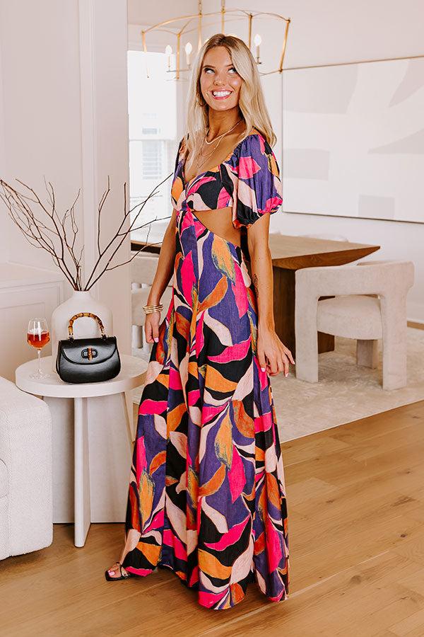 Impressions Coastal Glam Cut Out Maxi Dress