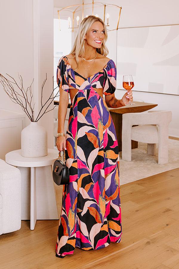 Impressions Coastal Glam Cut Out Maxi Dress