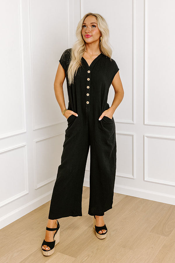 Impressions Coastal Travels Jumpsuit in Black