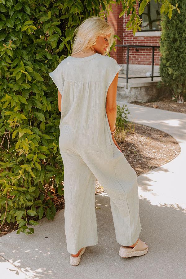 Impressions Coastal Travels Jumpsuit In Sage