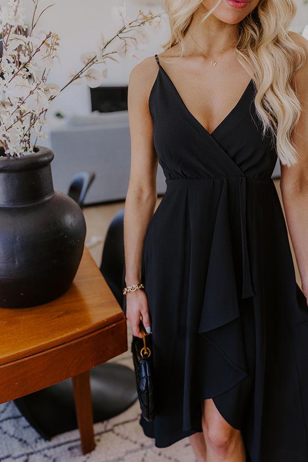 Impressions Cocktails First Midi Dress In Black