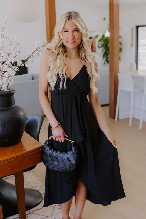 Impressions Cocktails First Midi Dress In Black