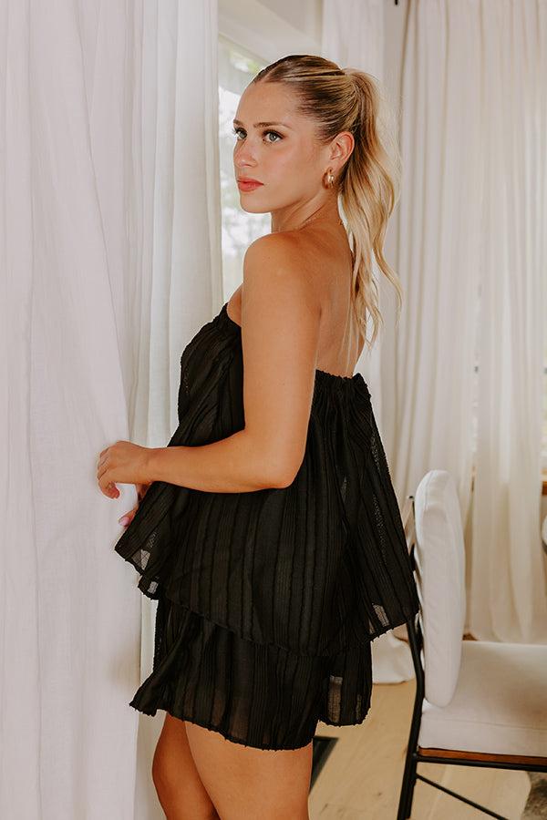 Impressions Cocktails First Romper In Black