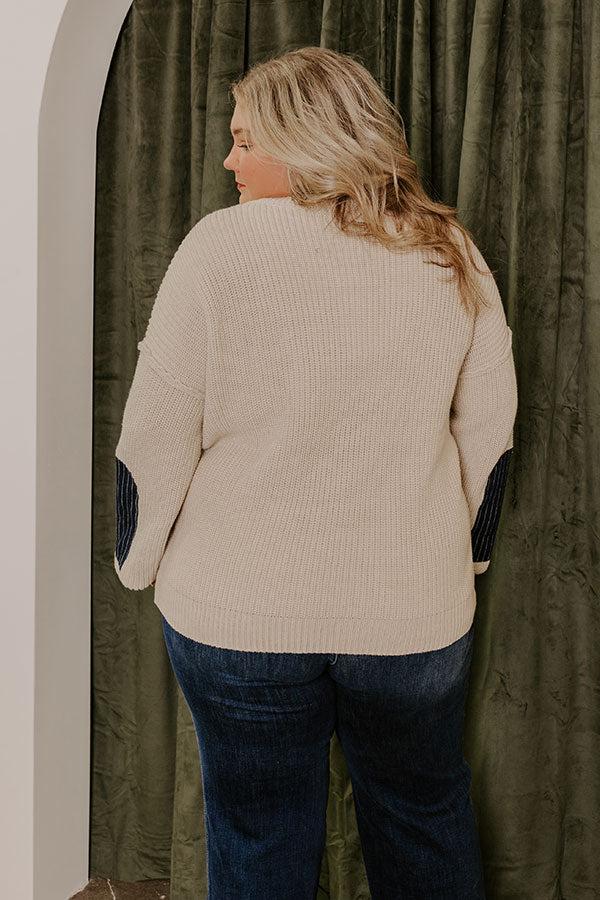 Impressions Coffee Aroma Knit Sweater Curves