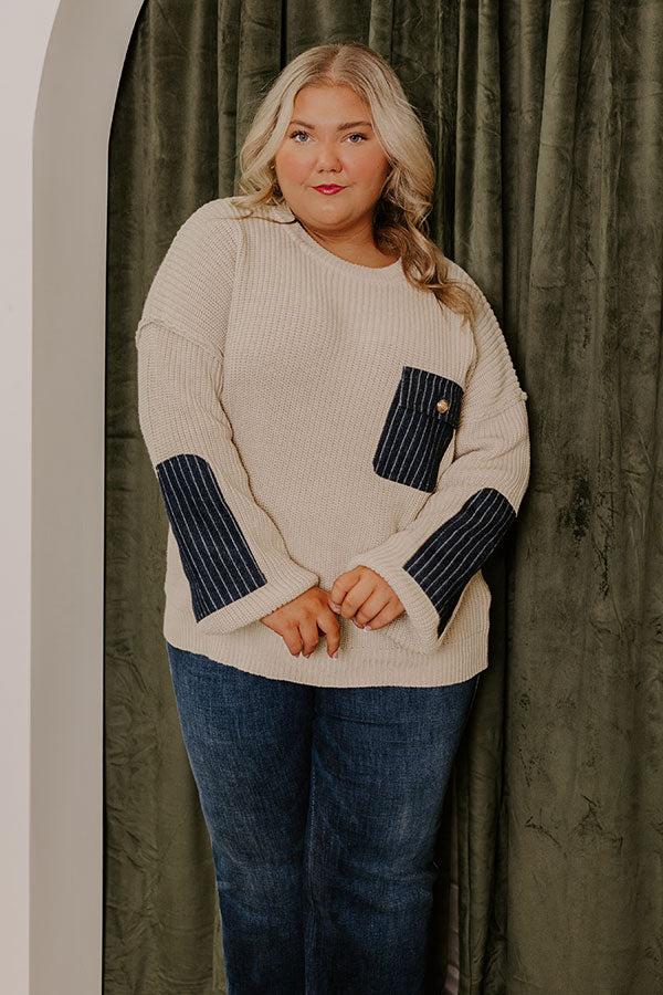 Impressions Coffee Aroma Knit Sweater Curves