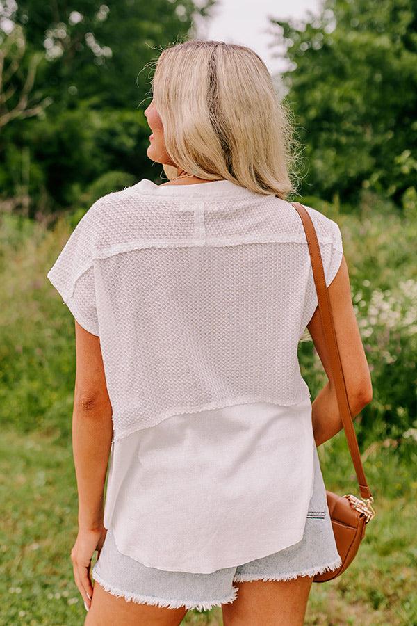 Impressions Comfort Show Waffle Knit Top