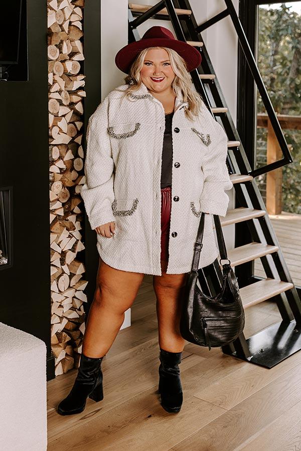 Impressions Comfy Glam Tweed Jacket Curves