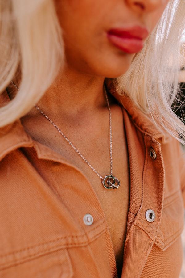 Impressions Composed Charm Necklace In Silver