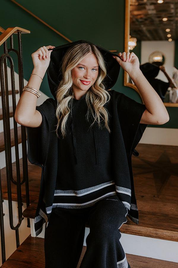 Impressions Connecting Flight Sweater Top In Black