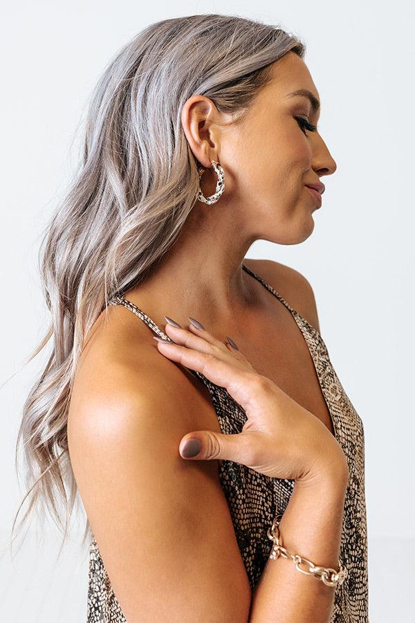 Impressions Cool Commitment Hoop Earrings In White