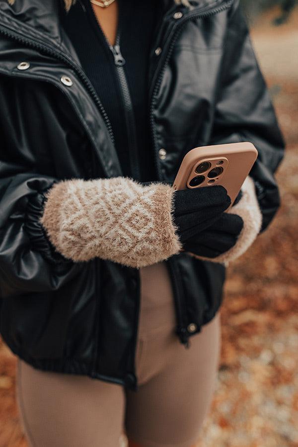 Impressions Cool Touch Tech Gloves In Taupe