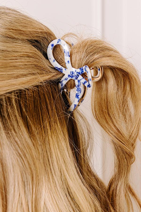 Impressions Coquette Charm Claw Hair Clip In Blue
