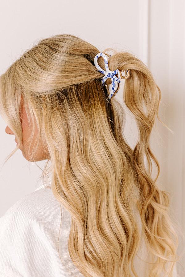 Impressions Coquette Charm Claw Hair Clip In Blue