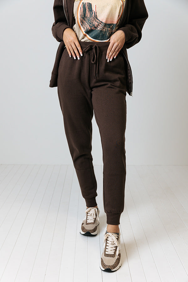 Impressions Count On You Joggers In Chestnut