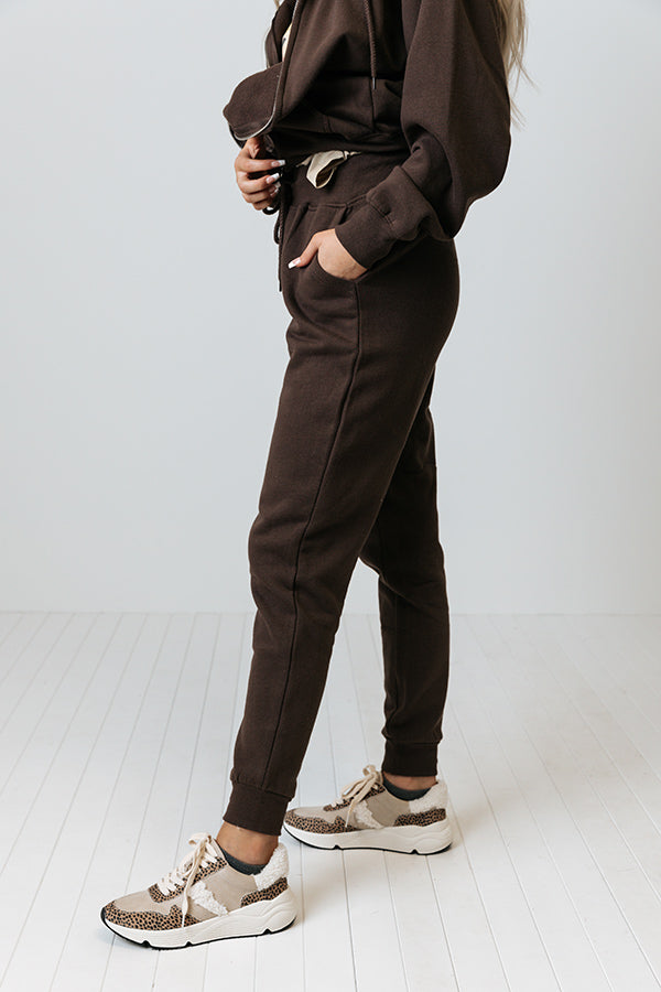 Impressions Count On You Joggers In Chestnut