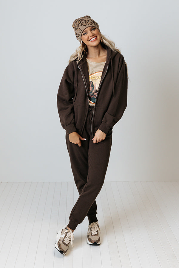 Impressions Count On You Joggers In Chestnut