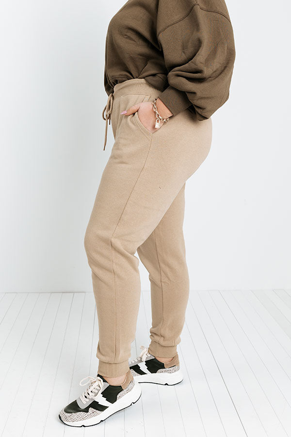 Impressions Count On You Joggers In Khaki Curves