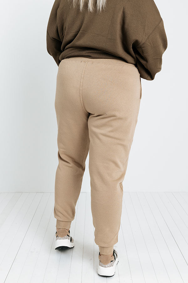 Impressions Count On You Joggers In Khaki Curves